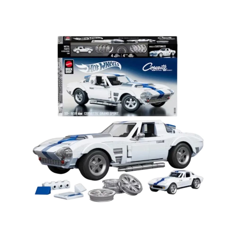 Mattel Brick Shop Hot Wheels Corvette Grand Sport Building Set