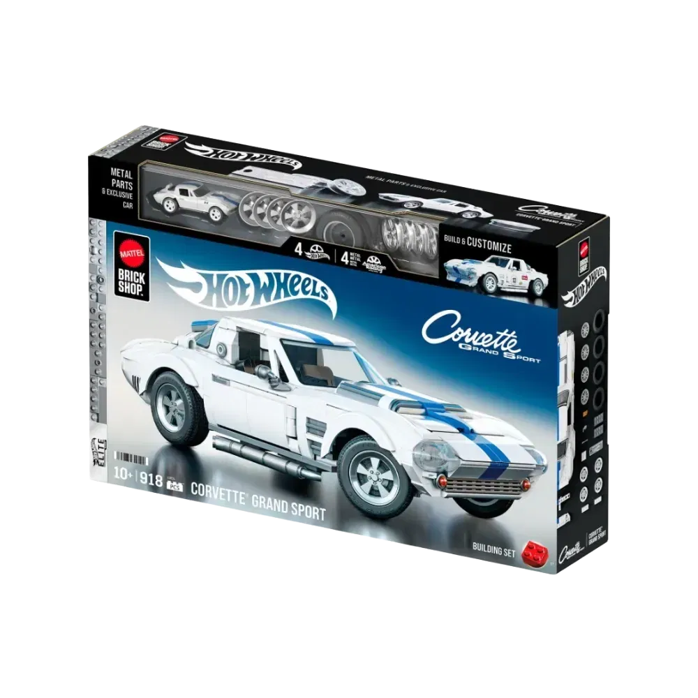 Mattel Brick Shop Hot Wheels Corvette Grand Sport Building Set