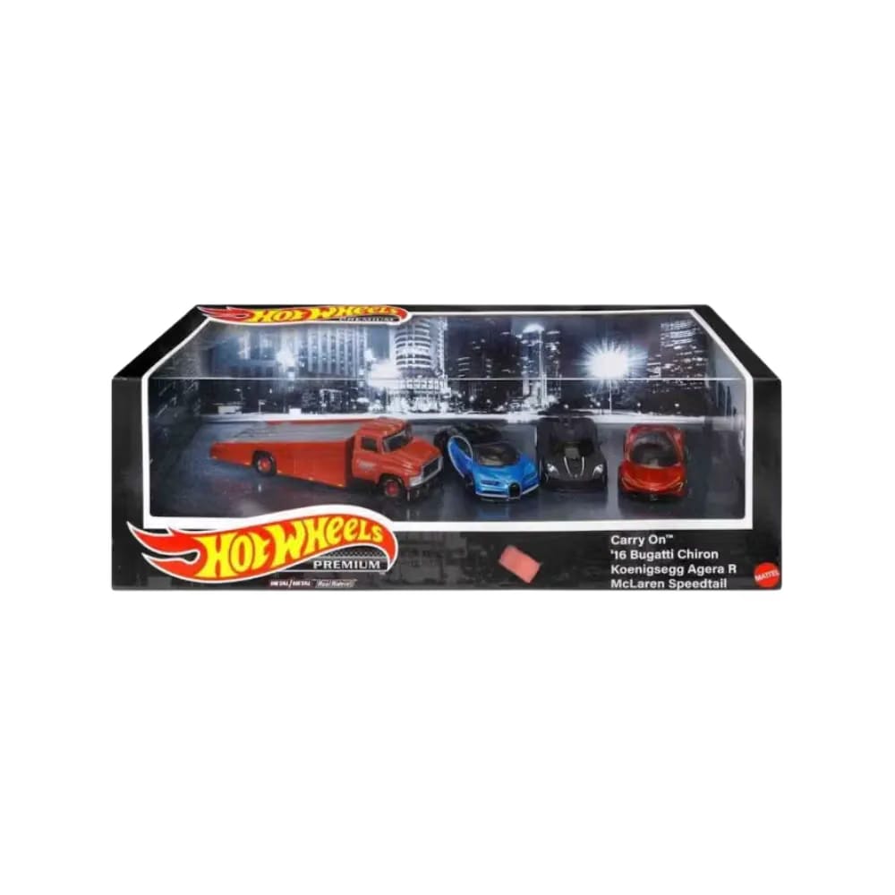 Hot Wheels Supercars Bugatti Chiron Koenigsegg Agera McLaren Speedtail Premium Set