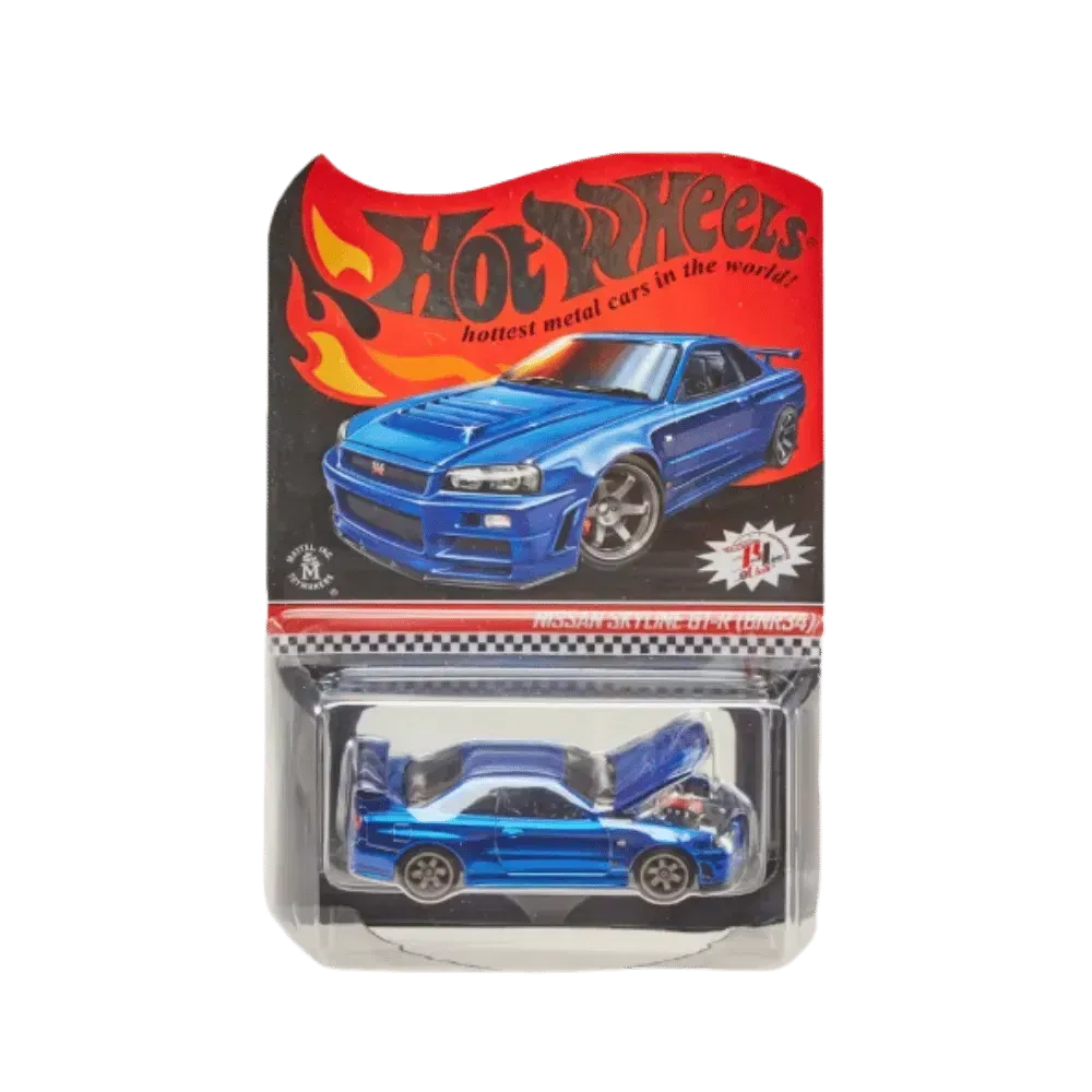 Hot Wheels RLC Nissan Skyline GT-R (BNR34) Spectraflame Race Team Blue