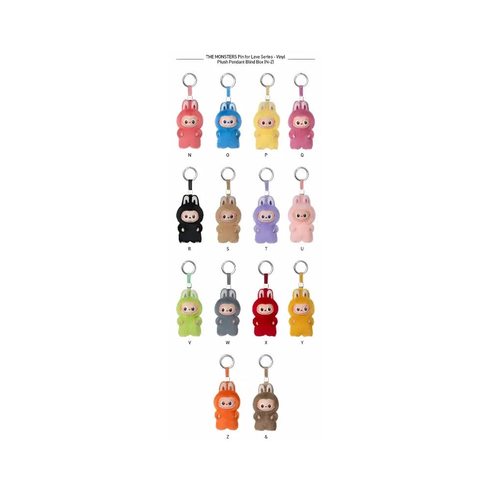 Pop Mart Labubu The Monsters Pin for Love Series Vinyl Plush Pendant (N-Z) Single Blind Box