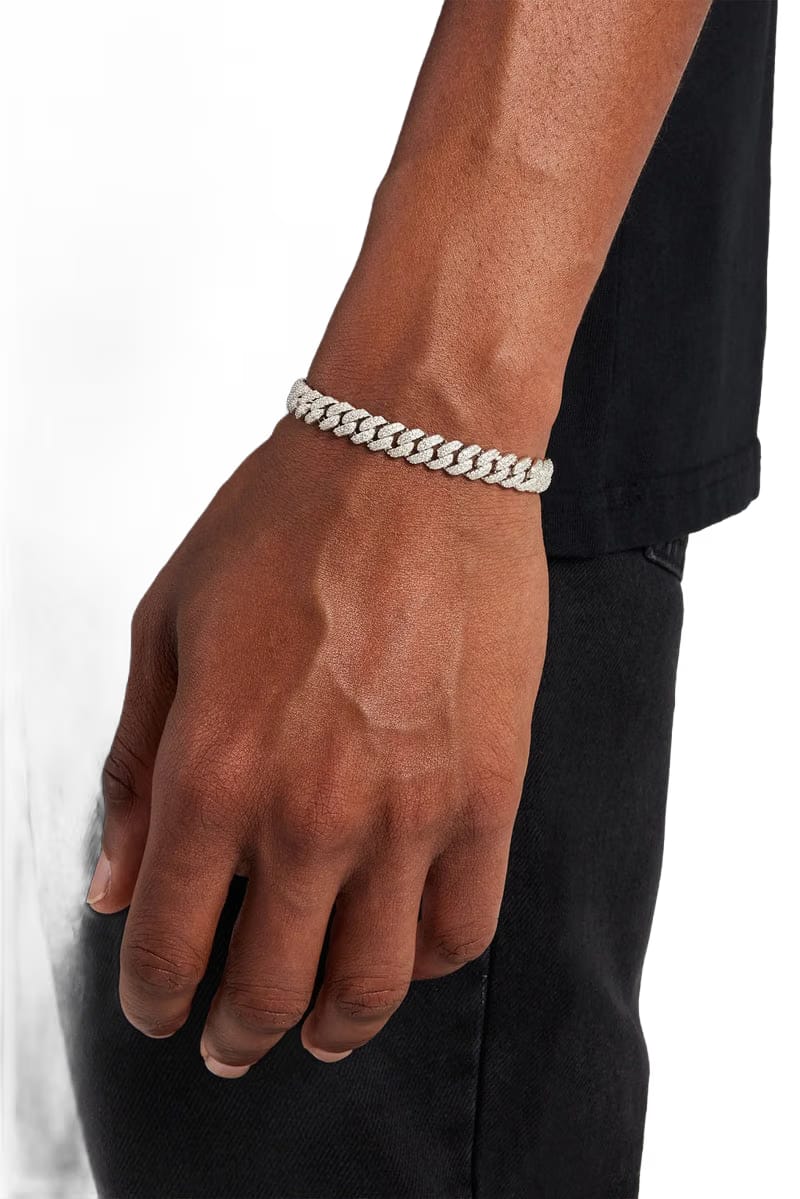 Freezy Cuban Bracelet in White Gold - 8mm