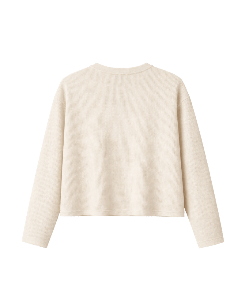 BEAR STREET WAFFLE TEE - OFF WHITE