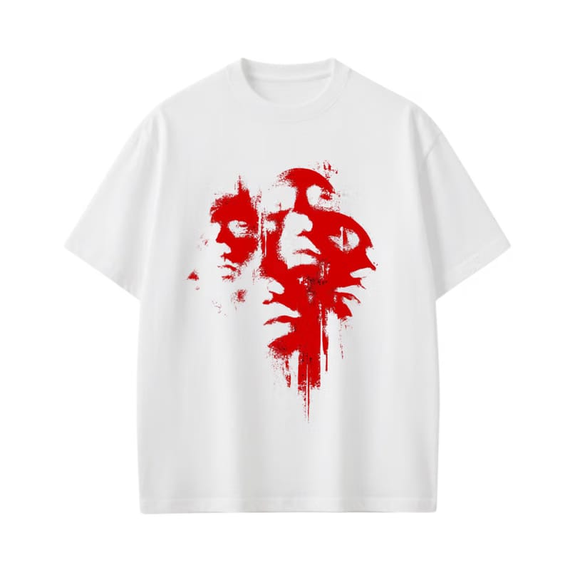 Faces Be Autyst White T-Shirt