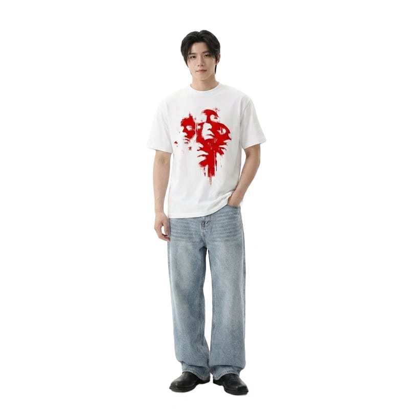 Faces Be Autyst White T-Shirt