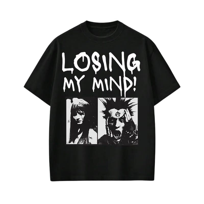 Loosing My Mind Be Autyst Black T-Shirt