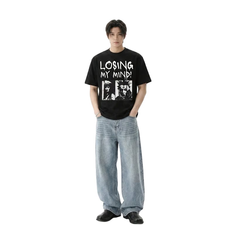 Loosing My Mind Be Autyst Black T-Shirt