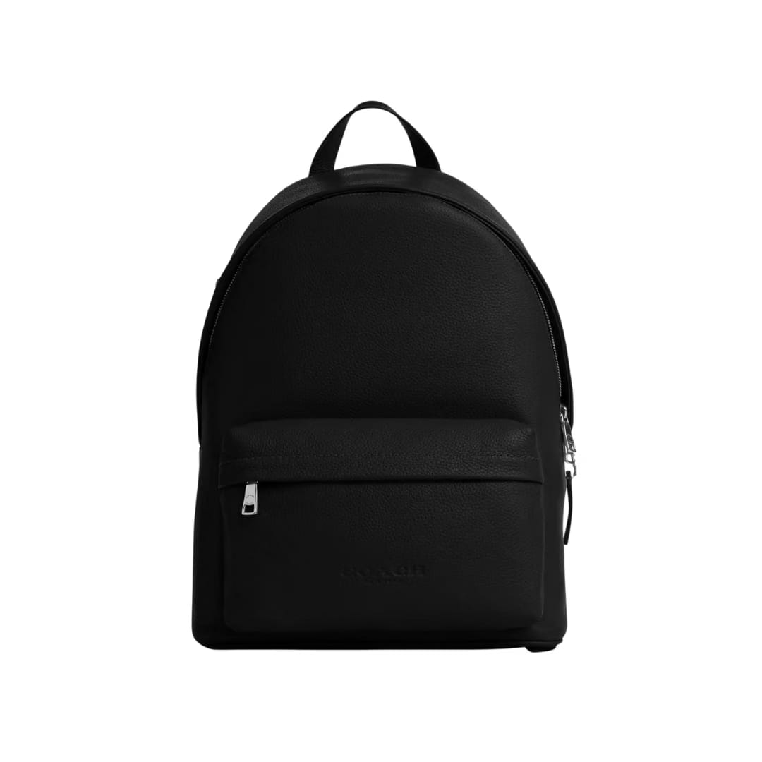 Taylor Backpack Comparable Value pebbled leather/Silver/Black