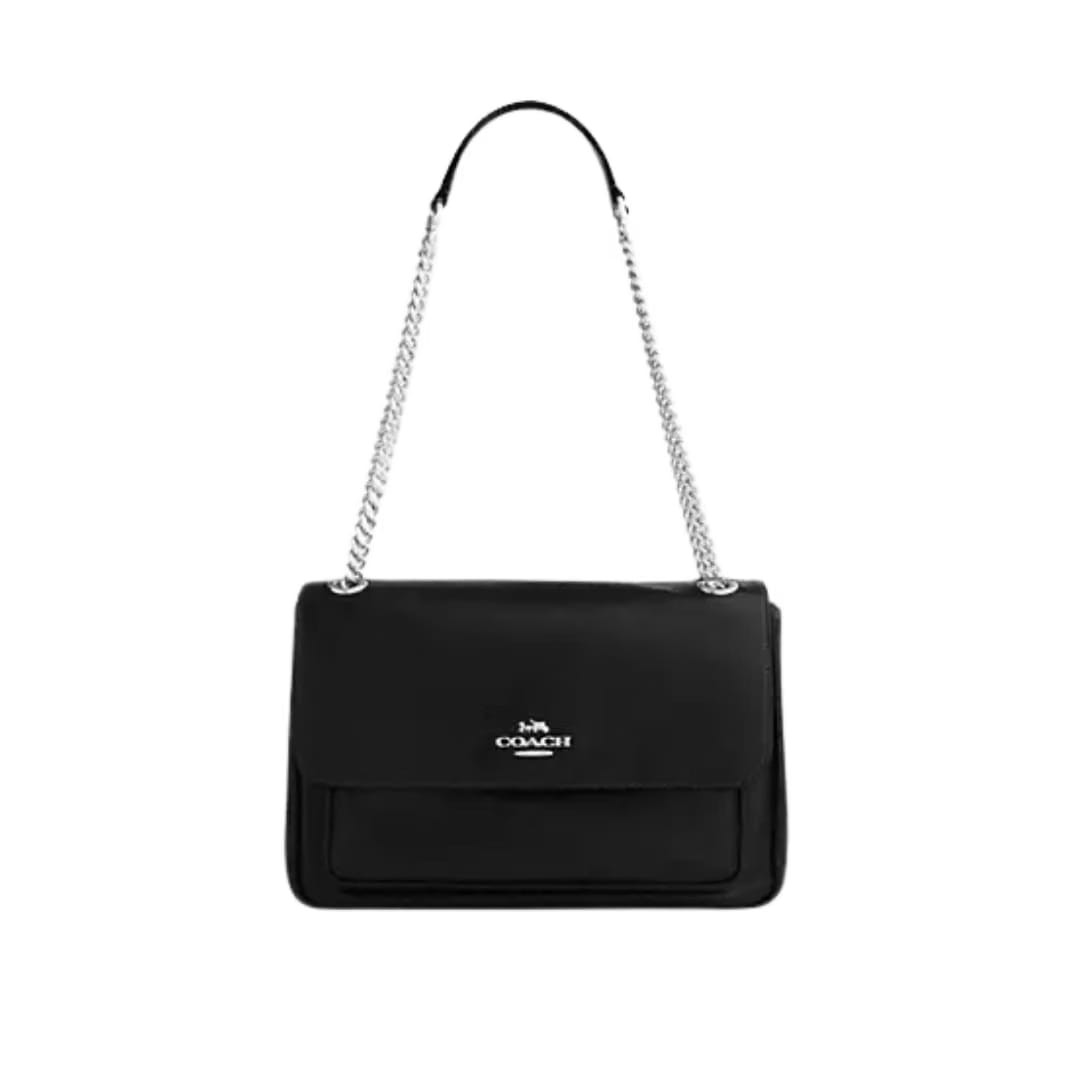 Elodie Crossbody Bag crinkle leather/Silver/Black