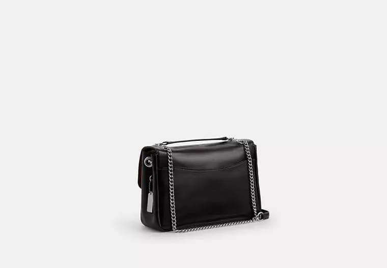 Elodie Crossbody Bag crinkle leather/Silver/Black