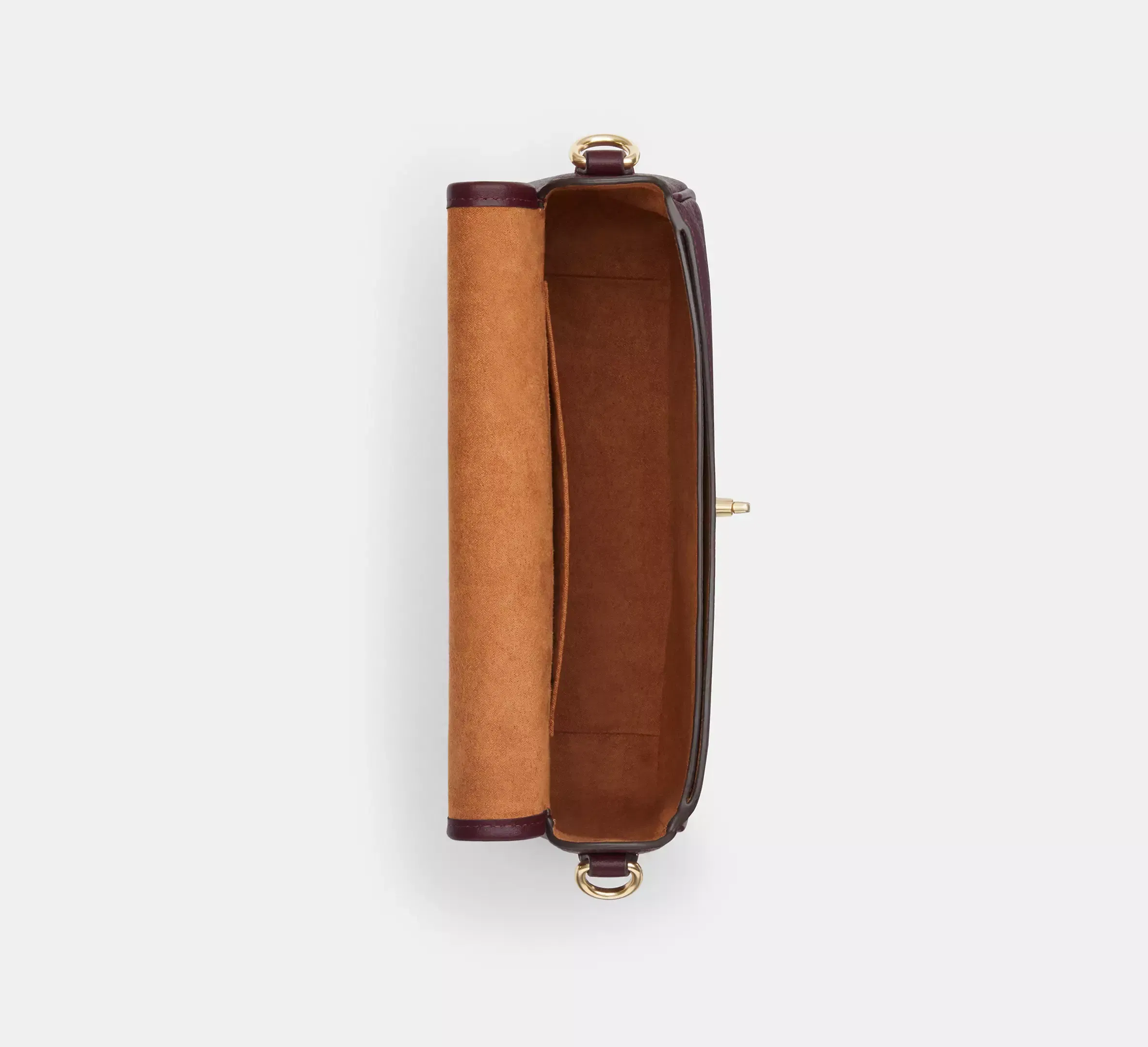 Hadley Shoulder Bag pebbled leather/Gold/Dark Wine