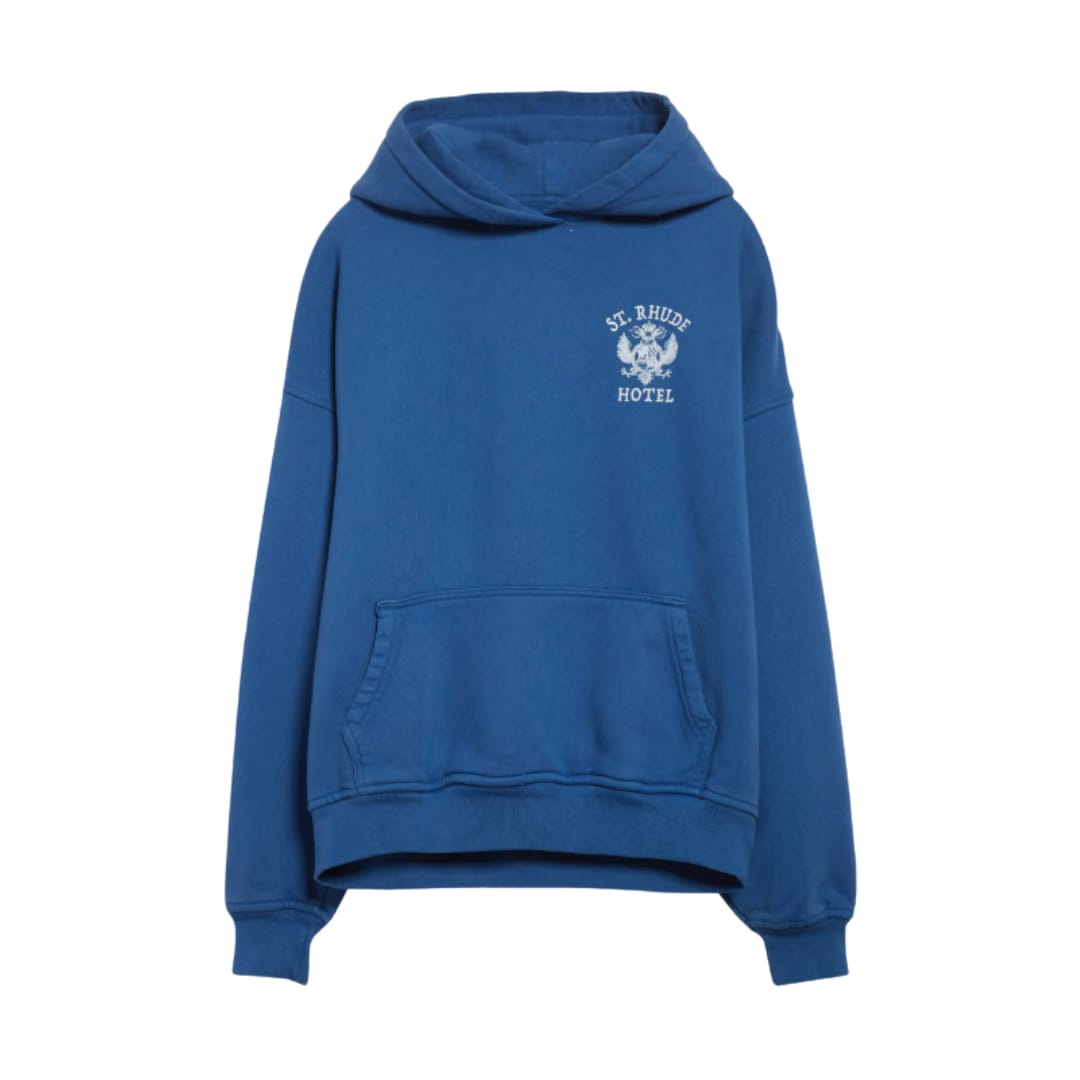 St. Rhude Seal Fleece Graphic Hoodie royal blue