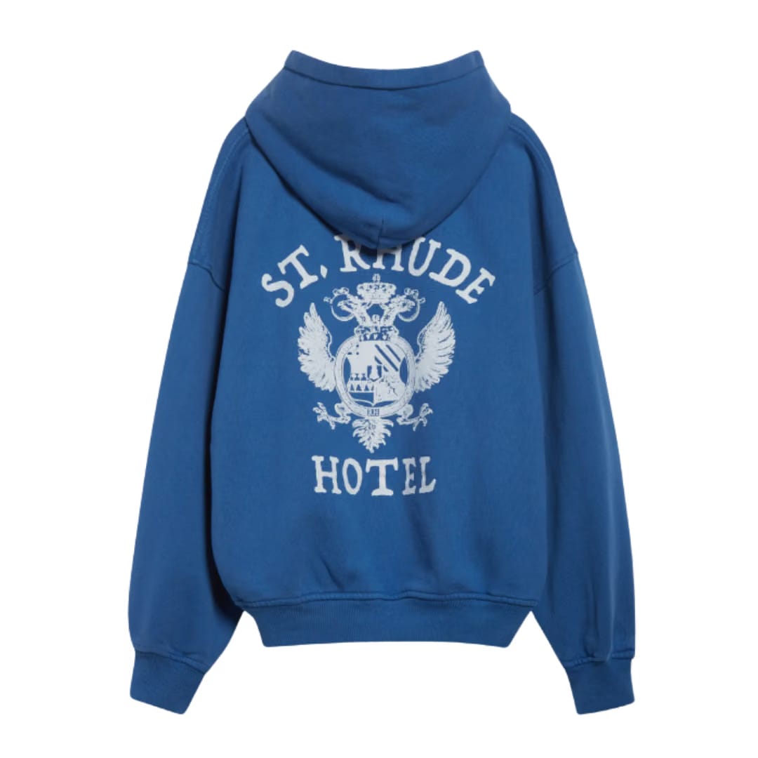 St. Rhude Seal Fleece Graphic Hoodie royal blue