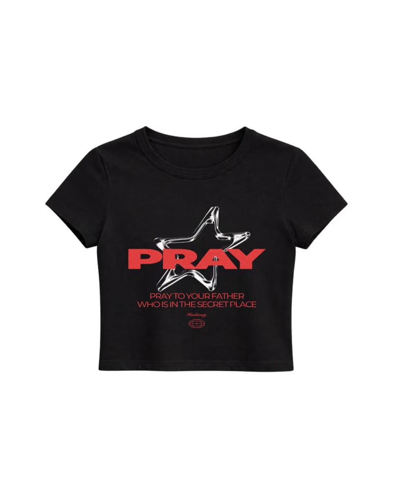 PRAY CLASSIC BABY TEE - BLACK