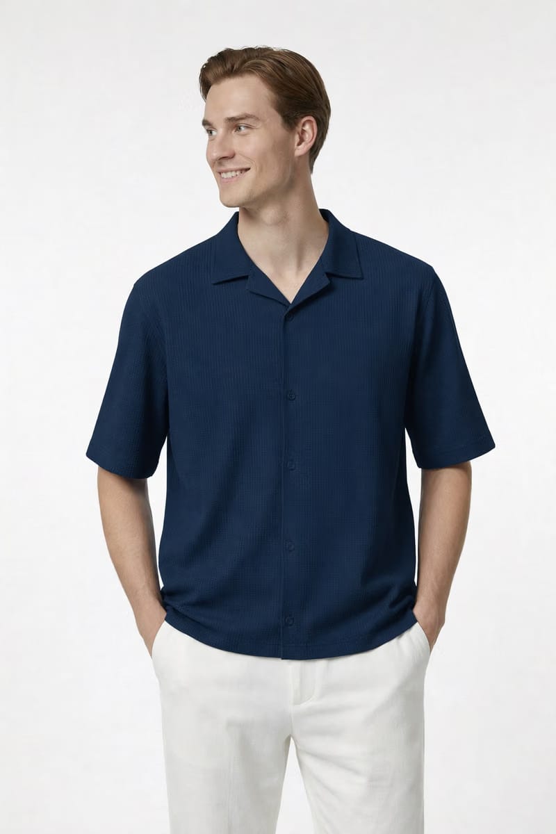 Waffle Shirt Teal