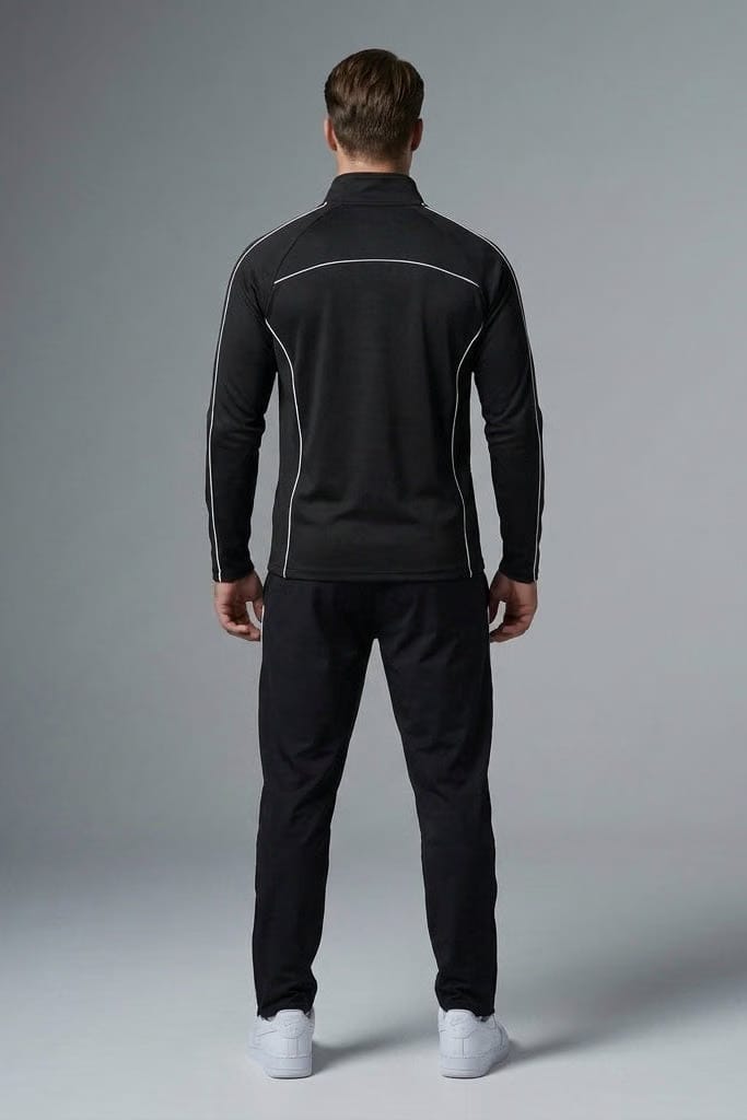 Gymbrat Alpha Contrast Quarter Zip Men Black Pullover