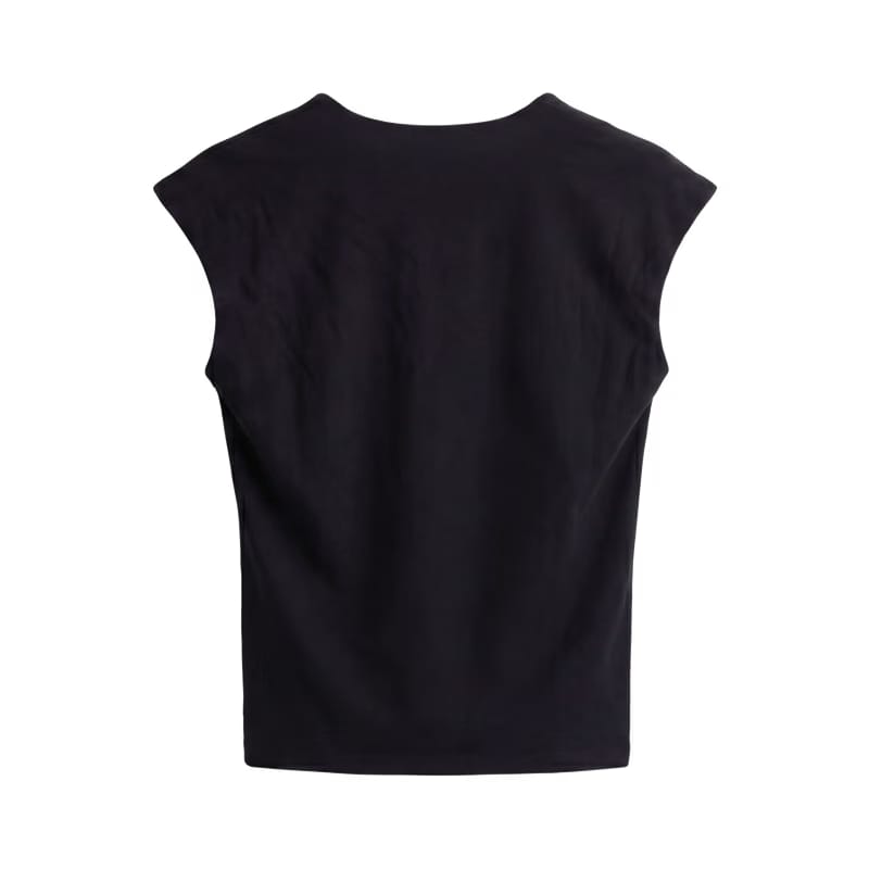 Off Supply Essence Black Crop Top