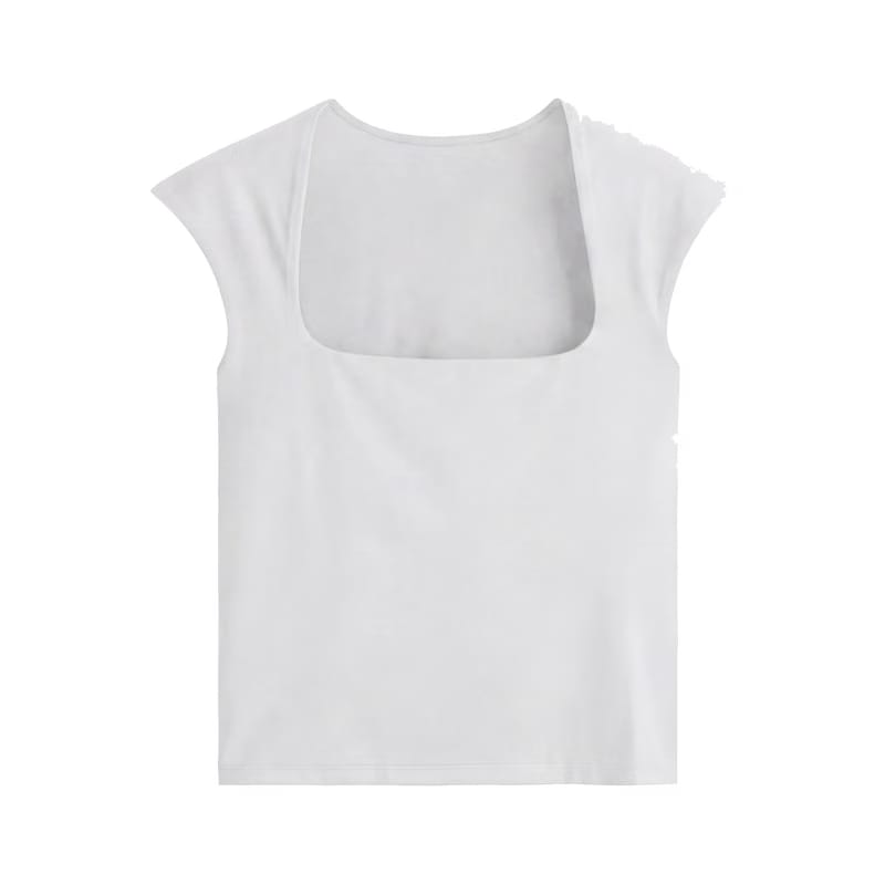 Off Supply Essence White Crop Top