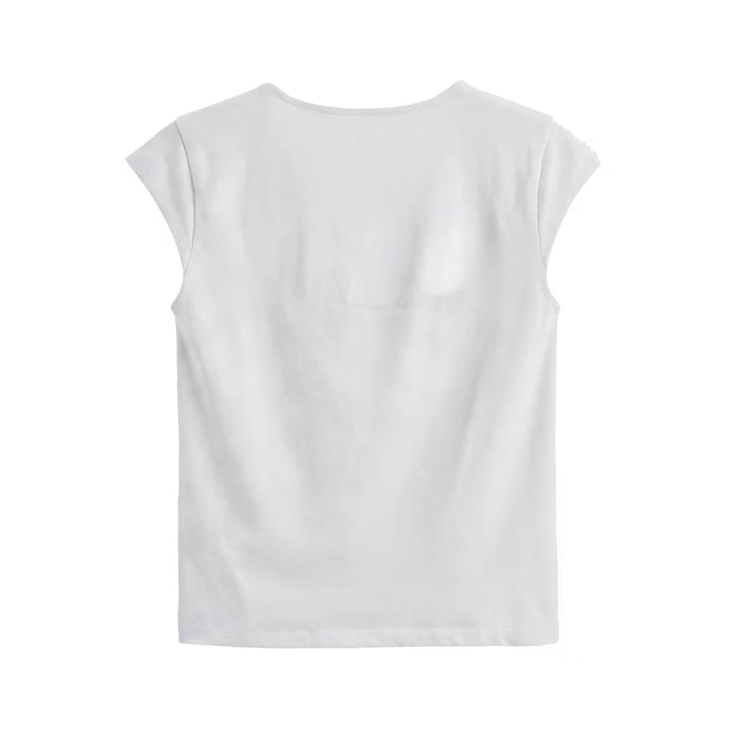 Off Supply Essence White Crop Top