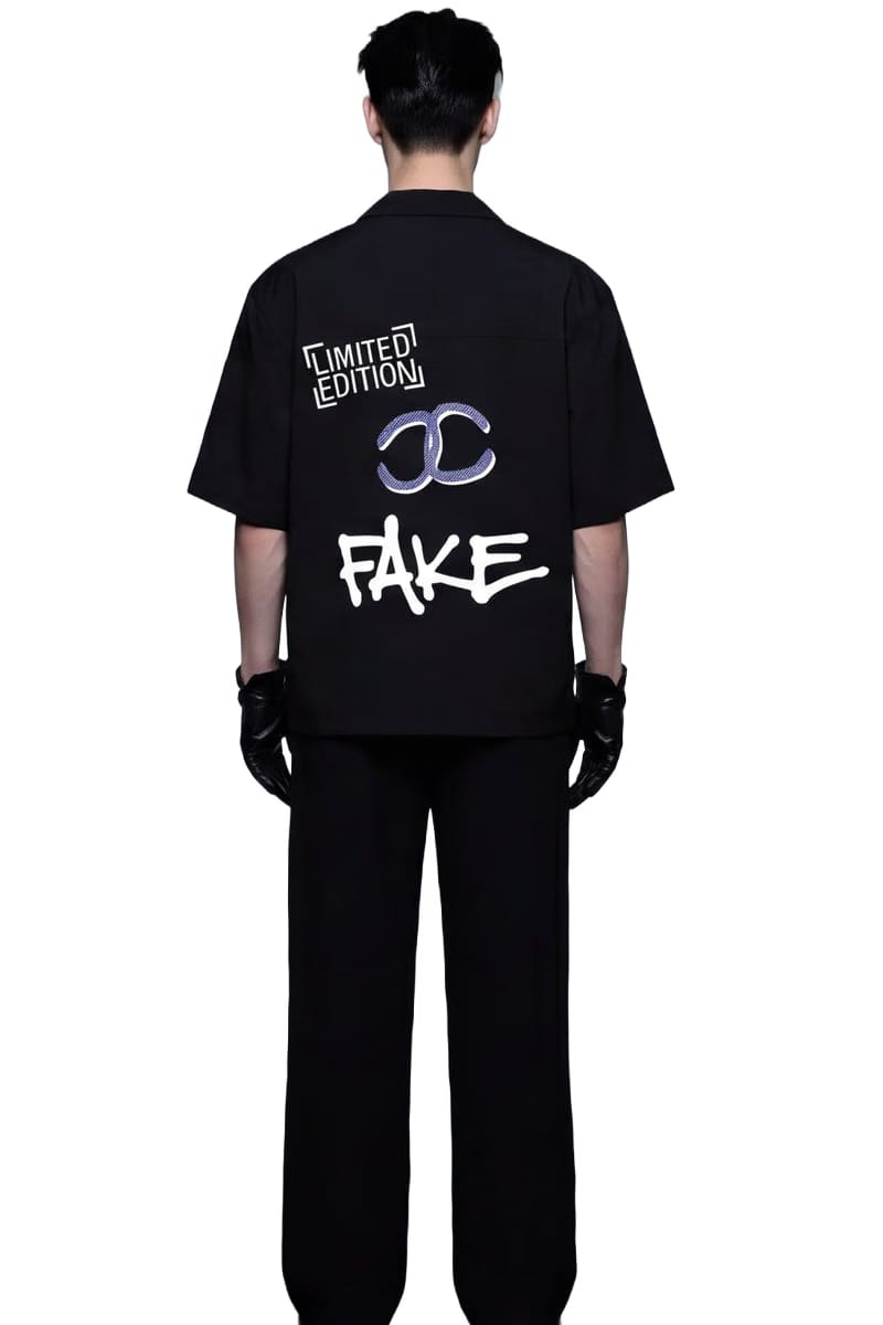 Forfksake Limited Edition Fake Bowling Shirt Black