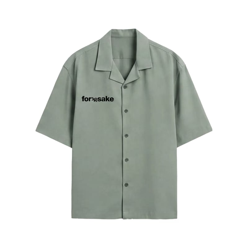 Forfksake Limited Edition Fake Bowling Shirt (Sage Green)