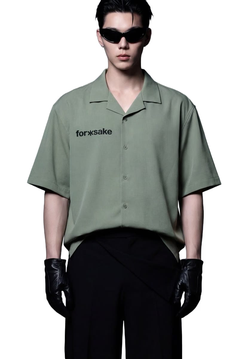 Forfksake Limited Edition Fake Bowling Shirt (Sage Green)