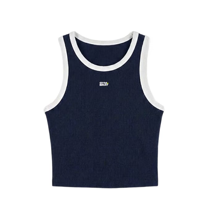 Gymbrat Contrast Women Black Tank