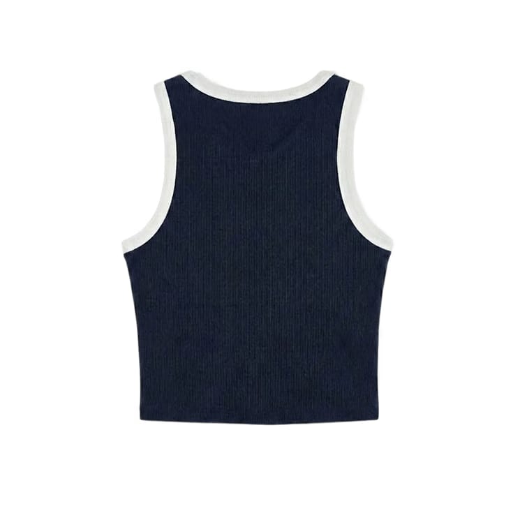 Gymbrat Contrast Women Black Tank