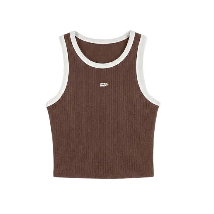 Gymbrat Contrast Women Brown Tank