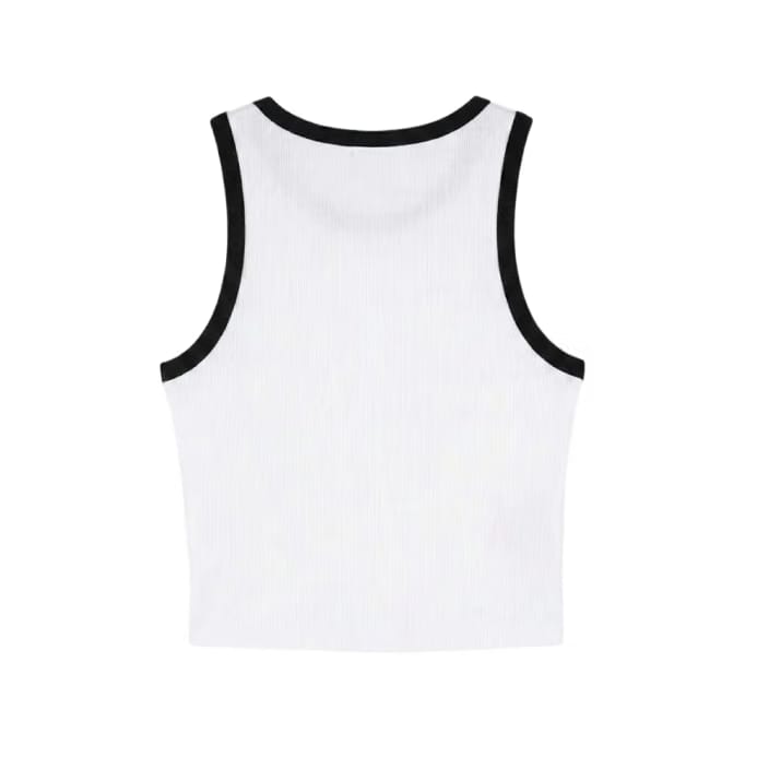 Gymbrat Contrast Women White Tank