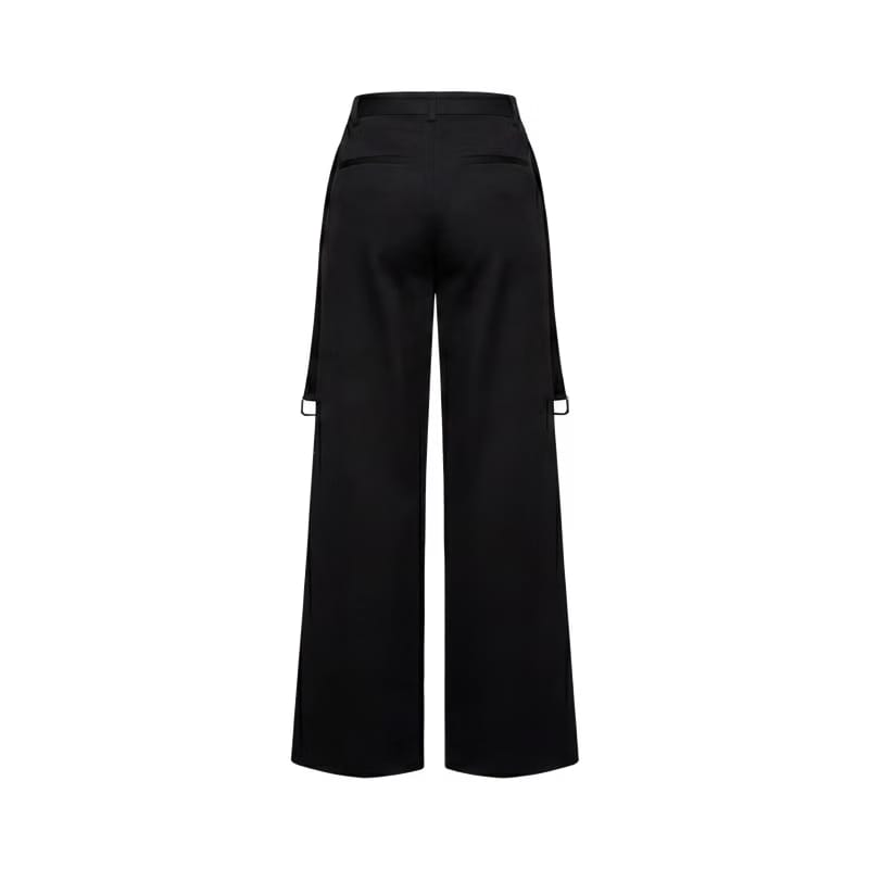 Off Supply Double Belted Wide Pants