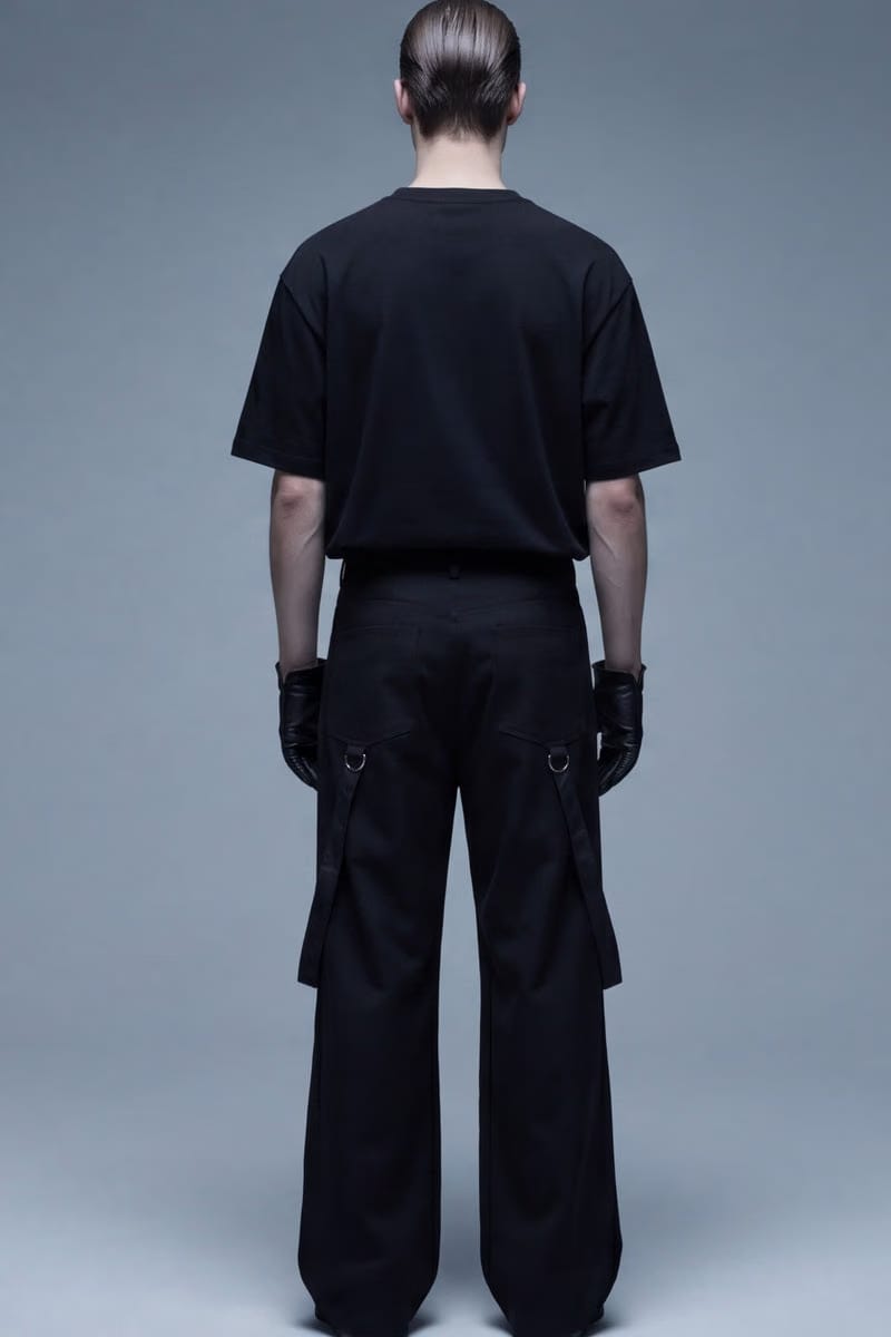 Off Supply Double Belted Wide Pants