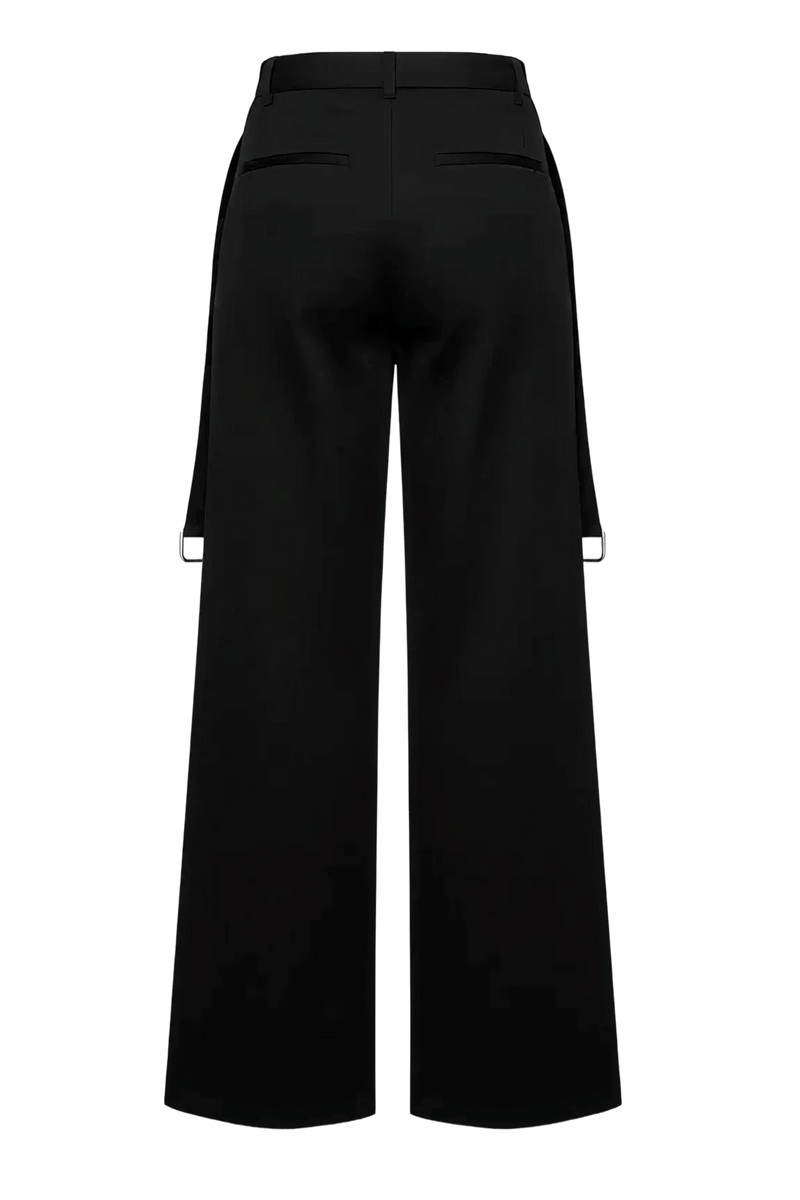 Off Supply Double Belted Wide Pants