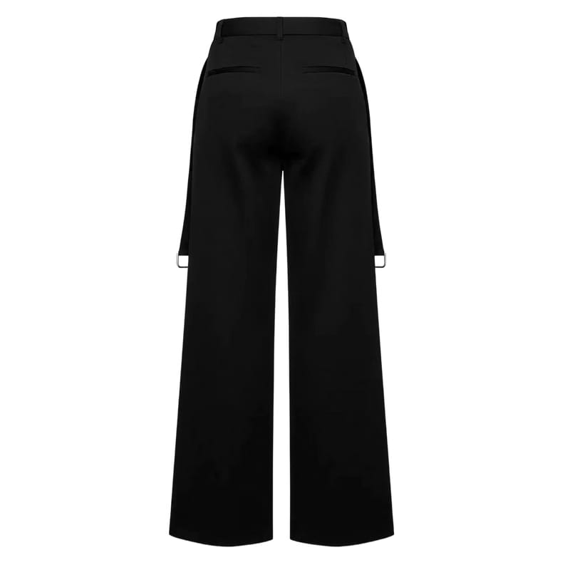 Off Supply Double Belted Wide Pants