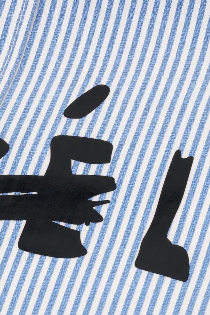Off Supply Line Up Blue Striped Shirt