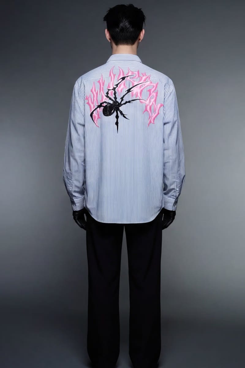 Off Supply Line Up Blue Striped Shirt