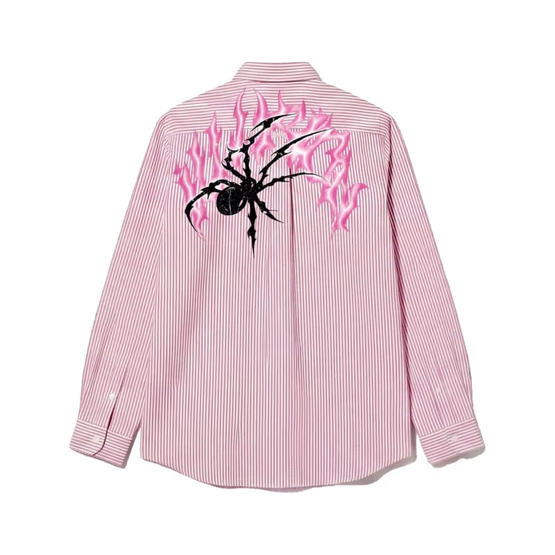 Off Supply Line Up Pink Striped Shirt