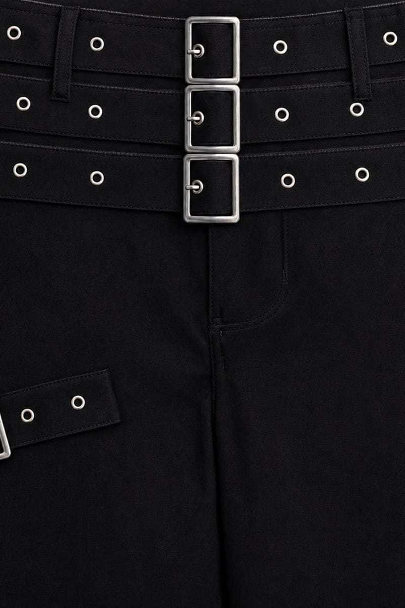 Forfksake Triple Threat Rivet Wrap Wide Pants