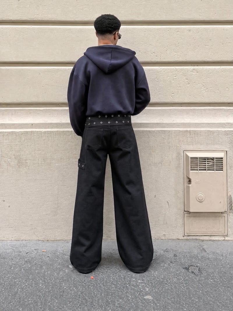 Forfksake Triple Threat Rivet Wrap Wide Pants