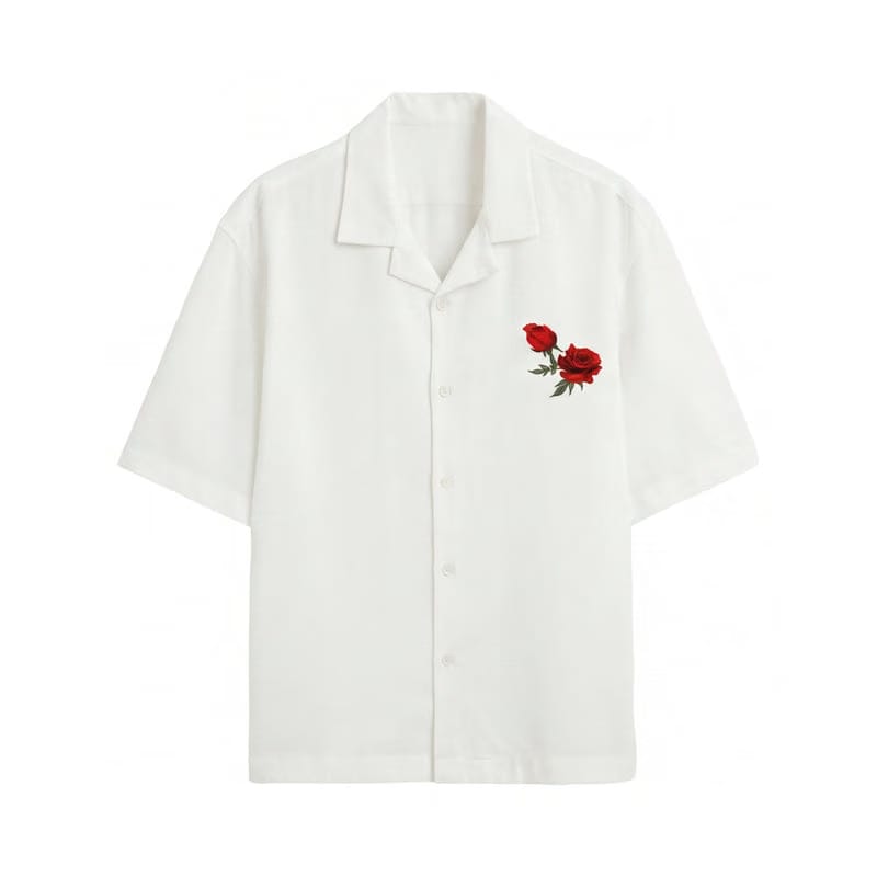 Off Supply Archive White Bowling Shirt