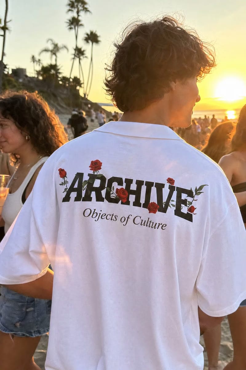 Off Supply Archive White Bowling Shirt