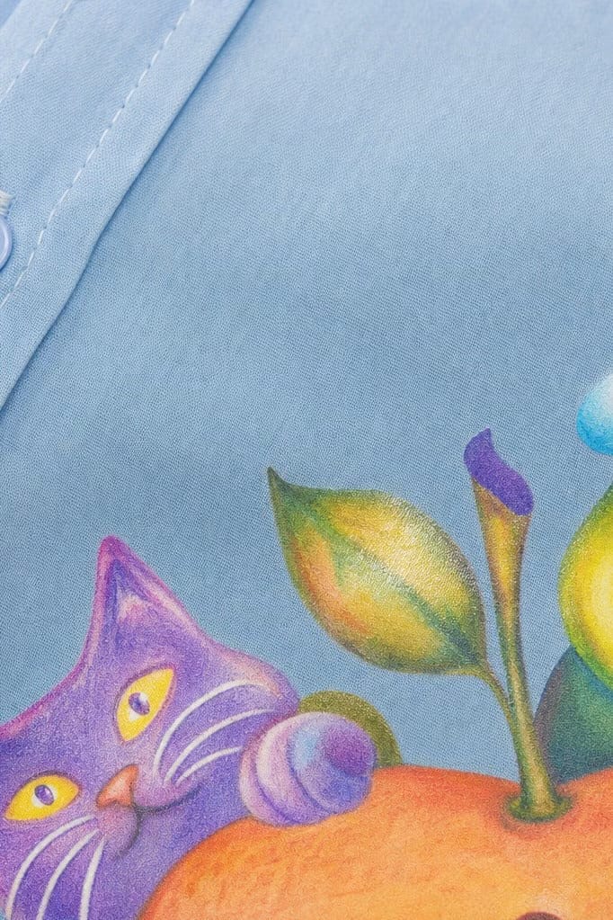 Off Supply Candy Meltdown Ice Blue Bowling Shirt