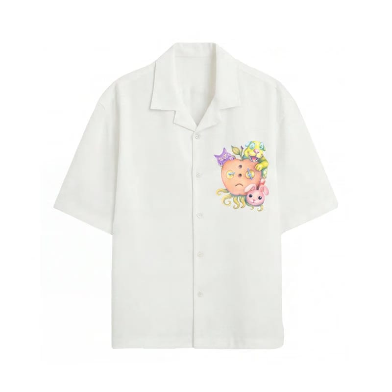 Off Supply Candy Meltdown White Bowling Shirt