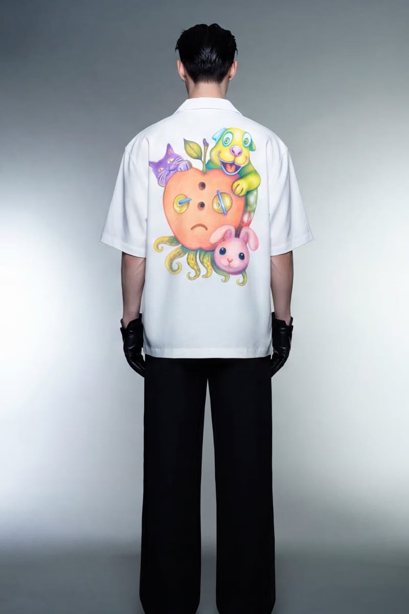 Off Supply Candy Meltdown White Bowling Shirt