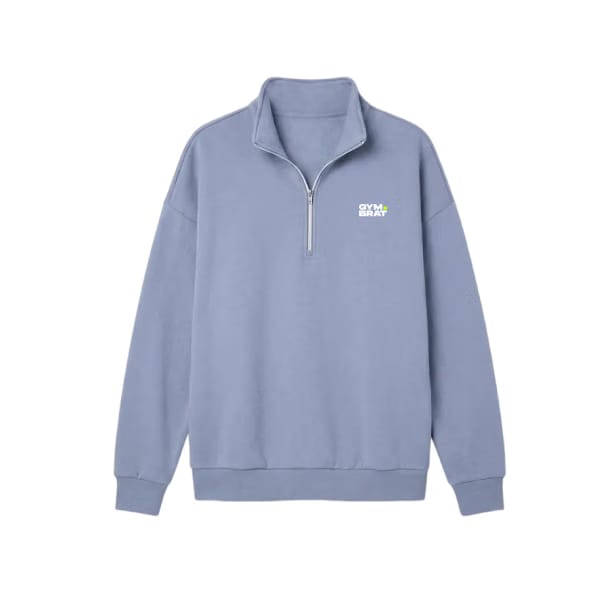 Gymbrat Unisex Zip Light Blue Pullover
