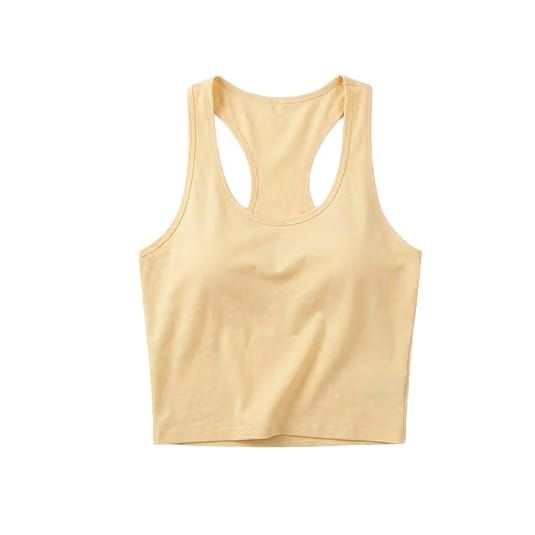 Gymbrat Women Butter Yellow Tank