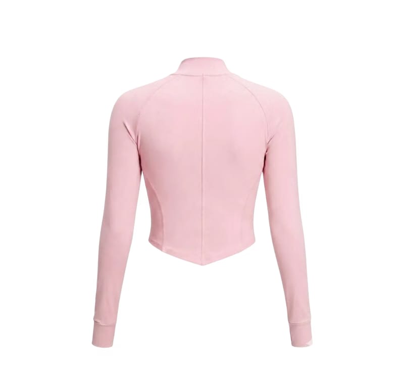 Gymbrat Women Crop Zip Pink Pullover