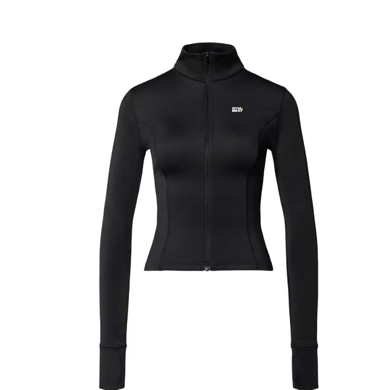 Gymbrat Women Zip Black Pullover