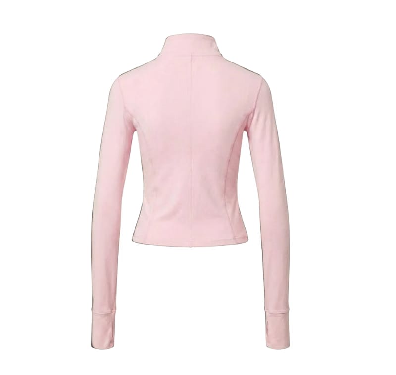 Gymbrat Women Zip Butter Pink Pullover