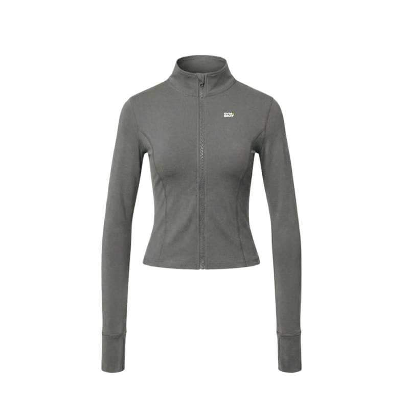 Gymbrat Women Zip Gray Pullover